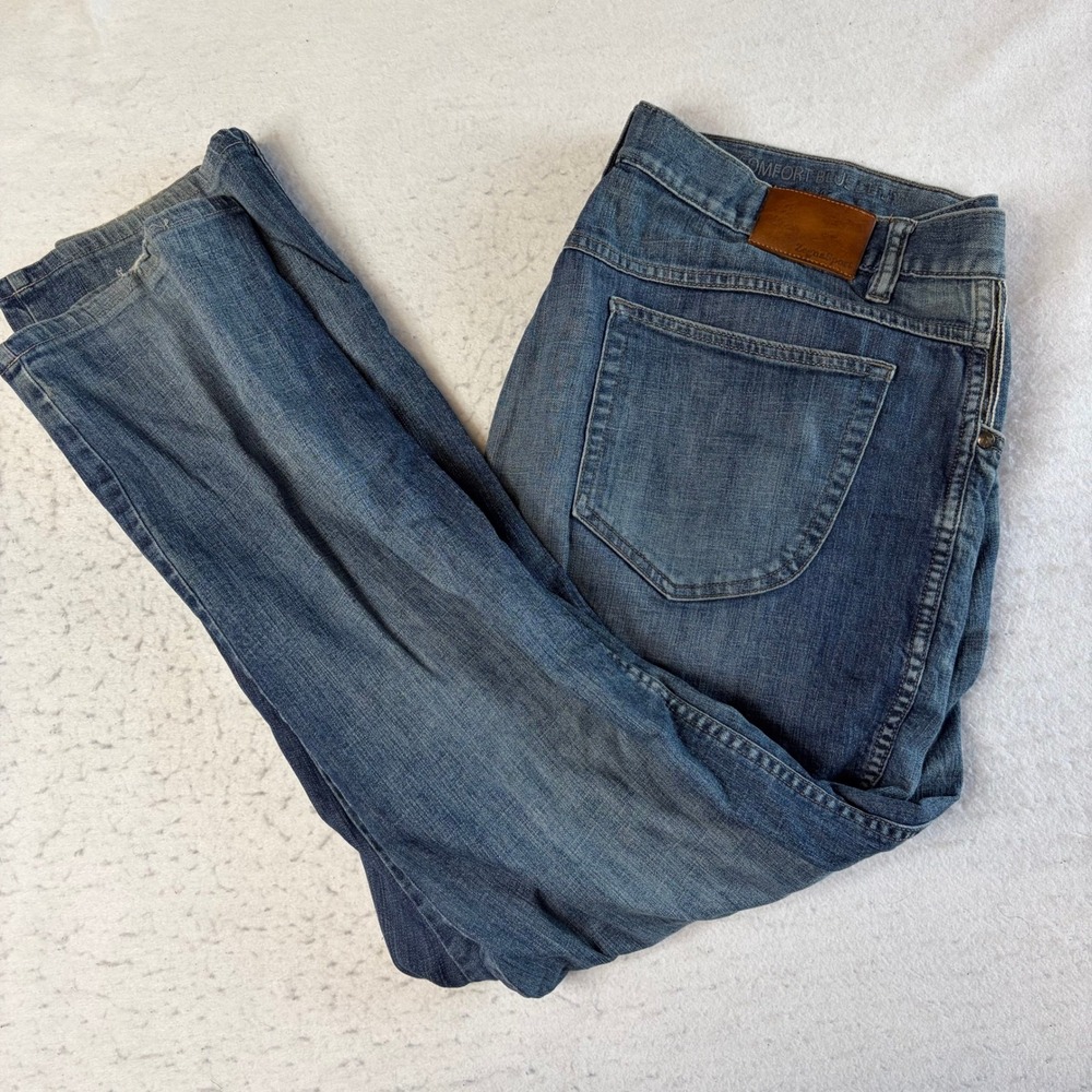Zegna Sport Comfort Blue Denim Jeans Mens 40 Blue Straight Leg Stretch